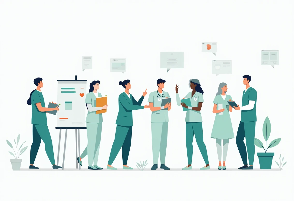 Trabajadores de hospitalidad colaborando